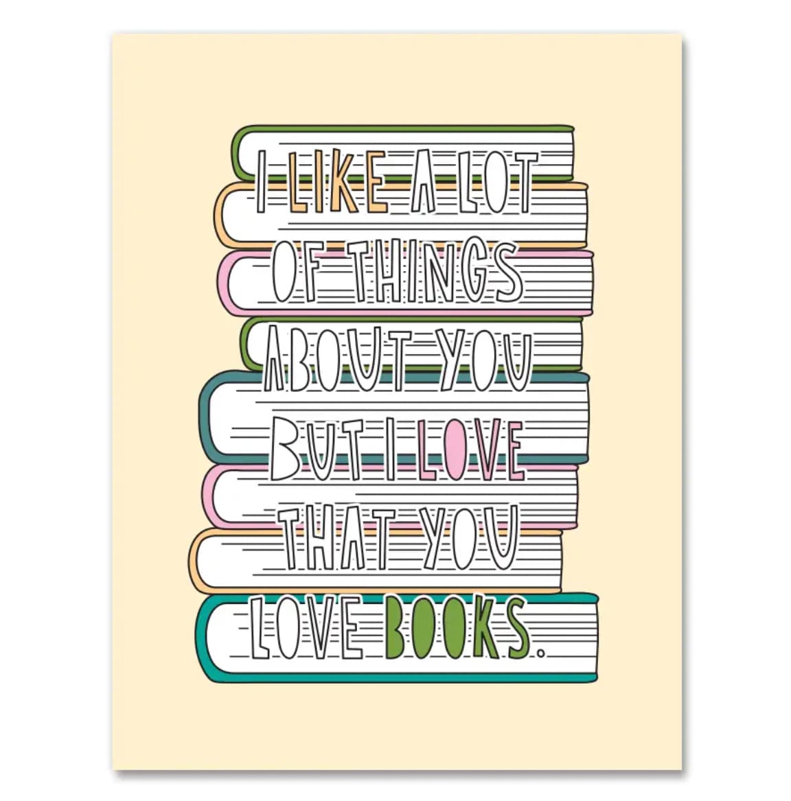Love Books Greeting Card
